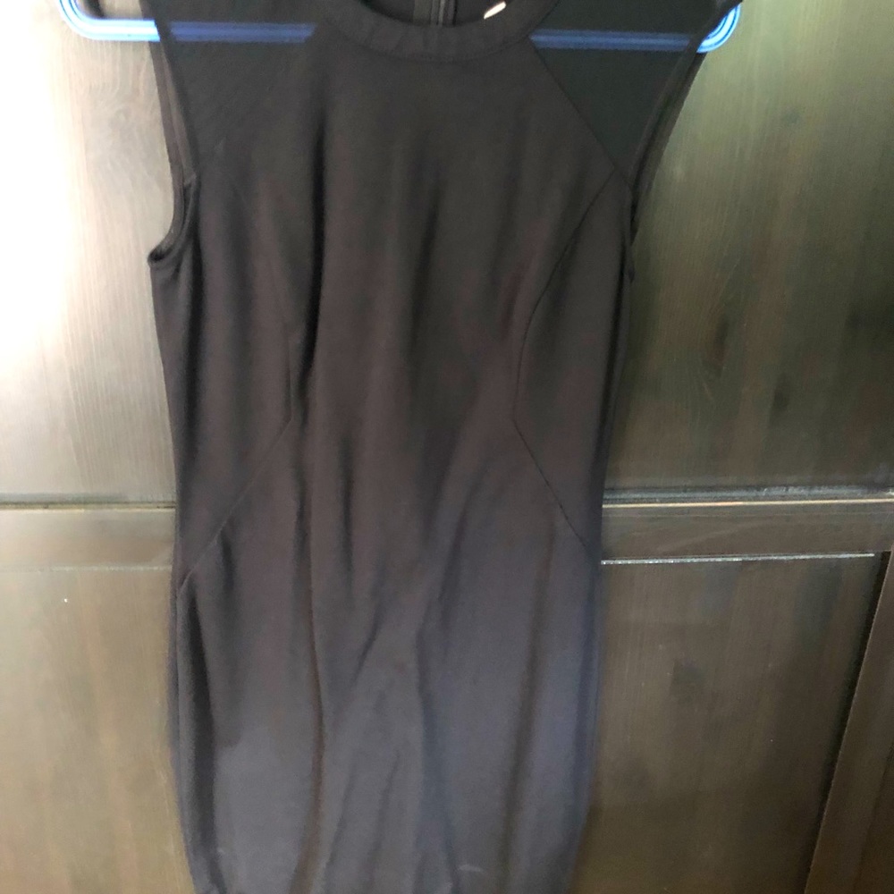 Banana republic LBD with sheer shoulders